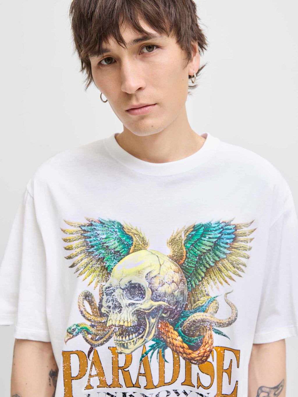 JACK & JONES Тениска JOREAGLEROCK GALLERY TEE SS CREW NECK TG