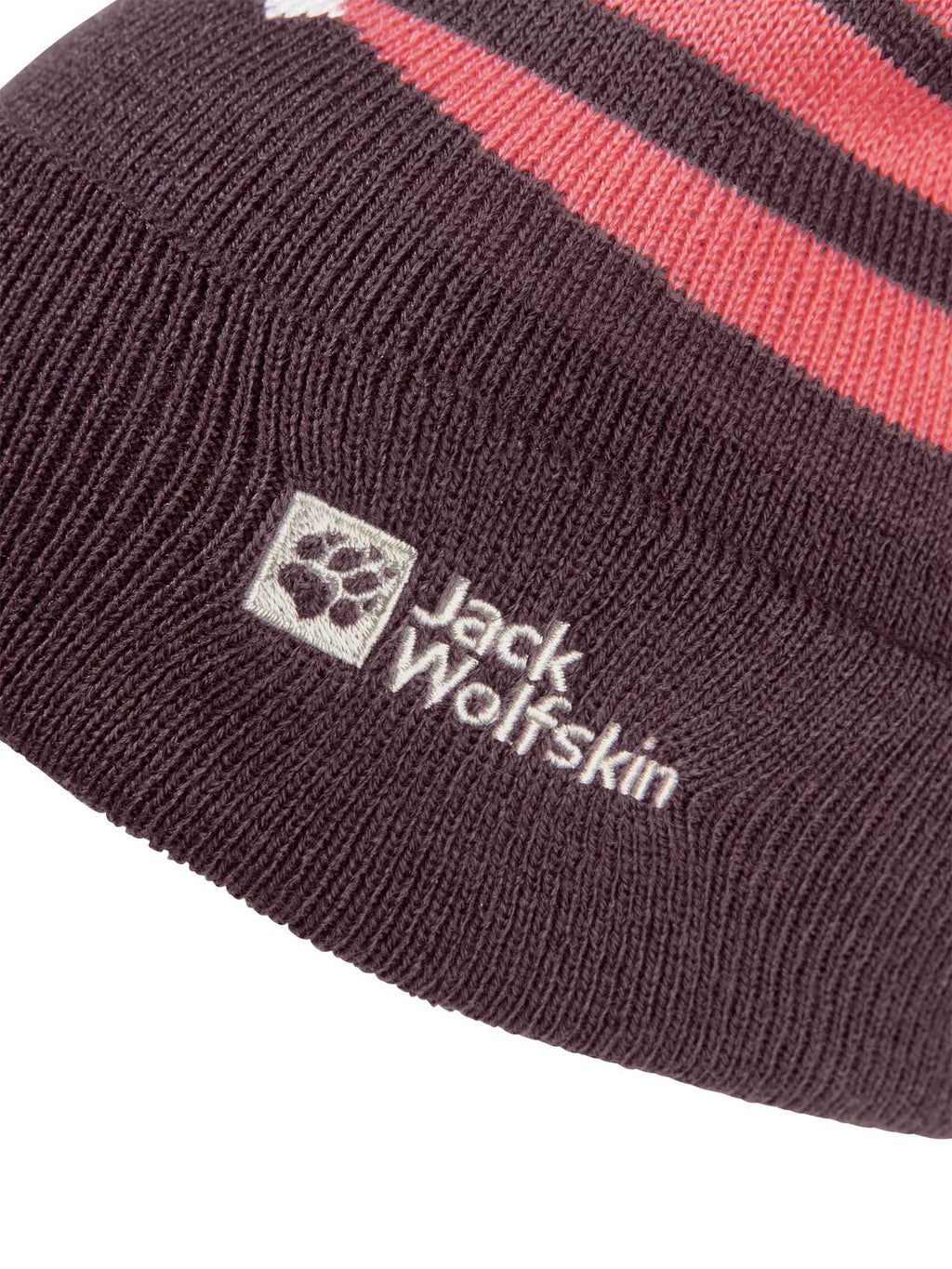 JACK WOLFSKIN Шапка STRIPY POMPOM BEANIE K