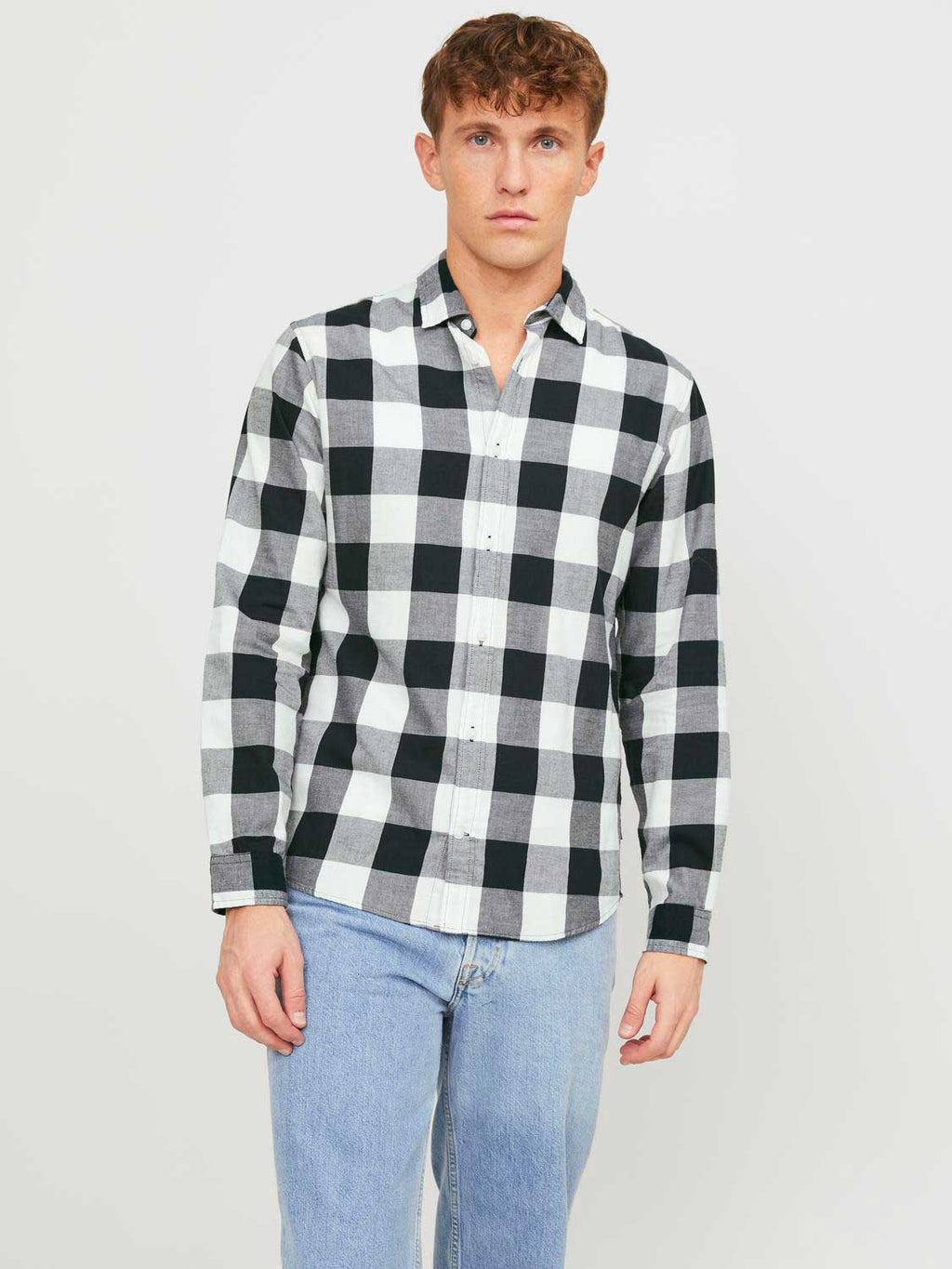 JACK & JONES Риза JJEGINGHAM TWILL SHIRT L/S NOOS