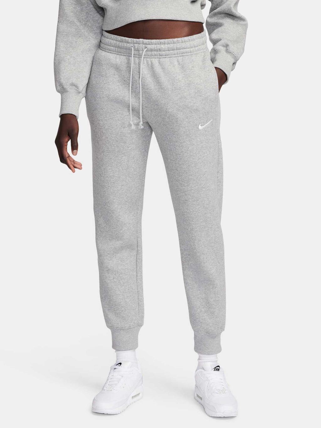 NIKE Спортно долнище W NSW PHNX FLC MR PANT STD