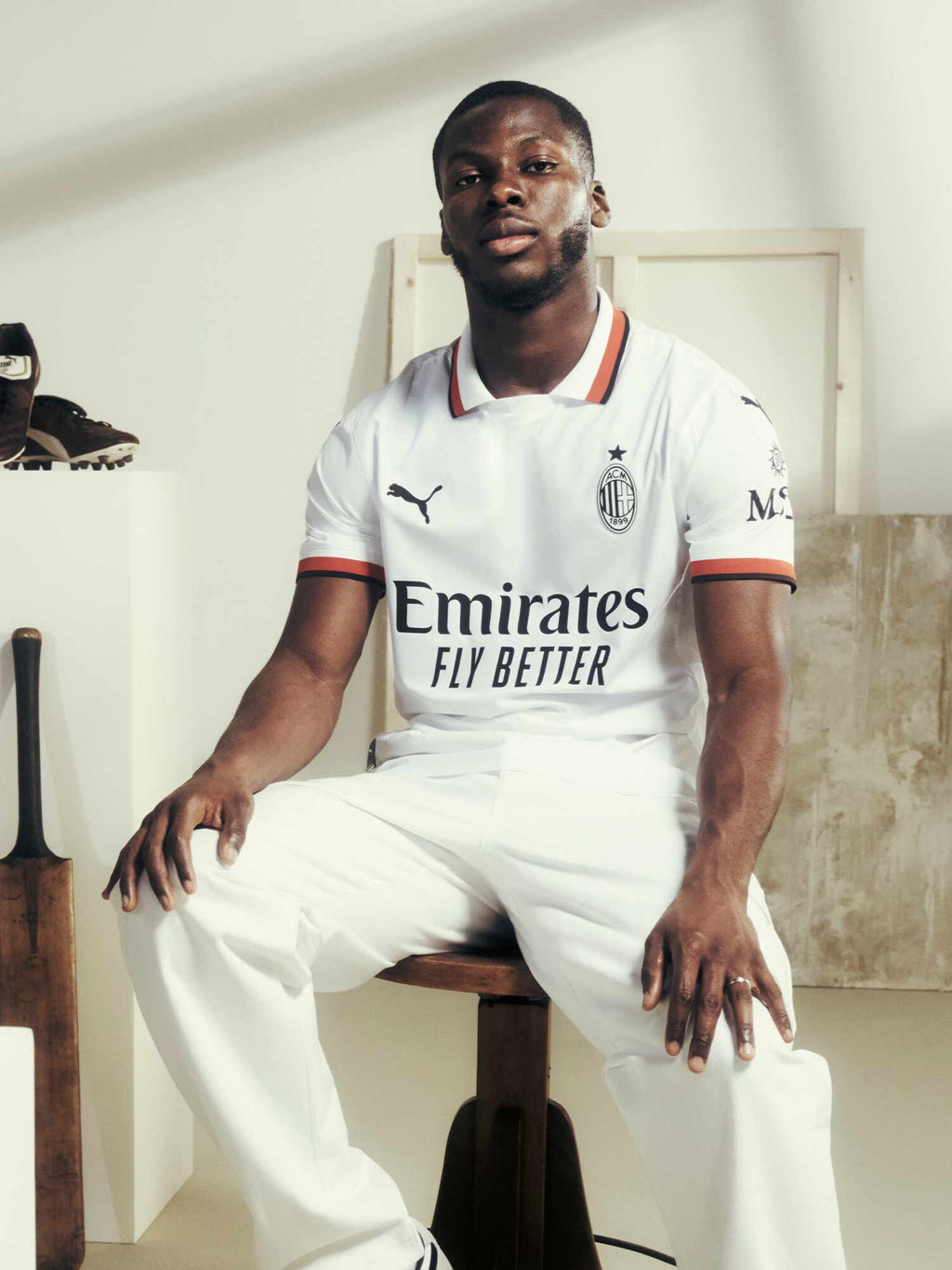 PUMA Тениска ACM Away Jersey Replica Jr