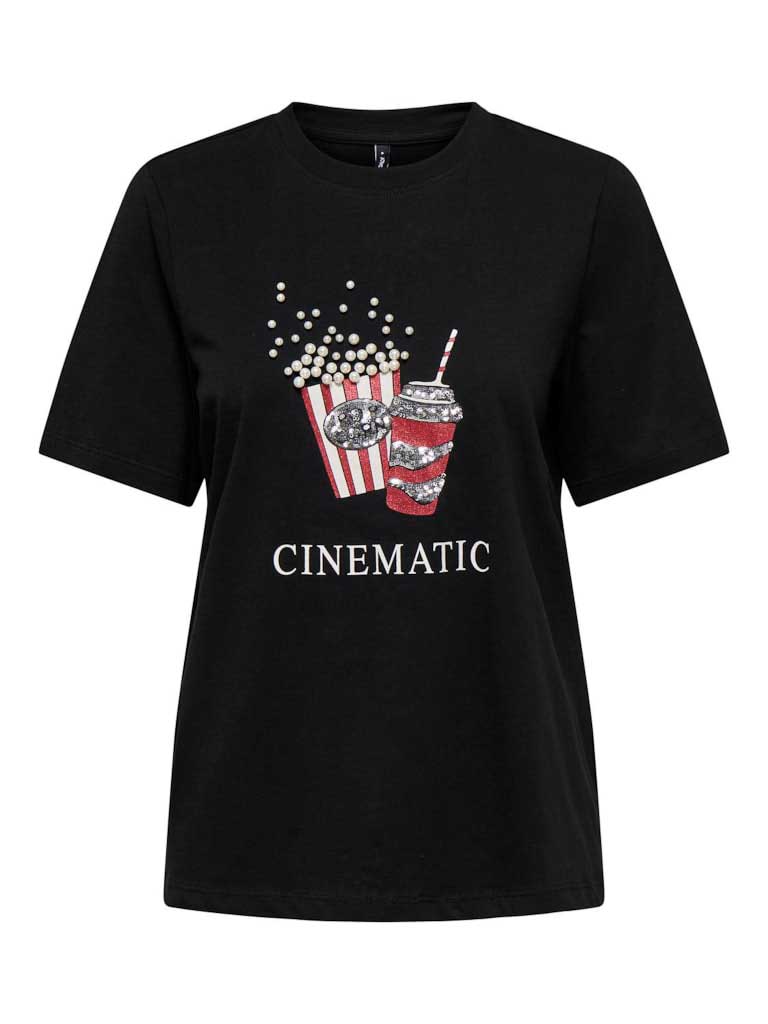 ONLY Тениска ONLBURST LIFE S/S POPCORN TOP BOX JRS