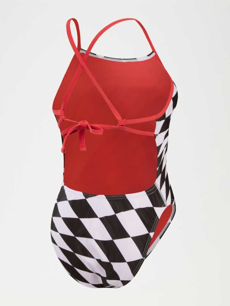 SPEEDO Цял бански WOMENS ALLOVER DIGITAL TIE BACK