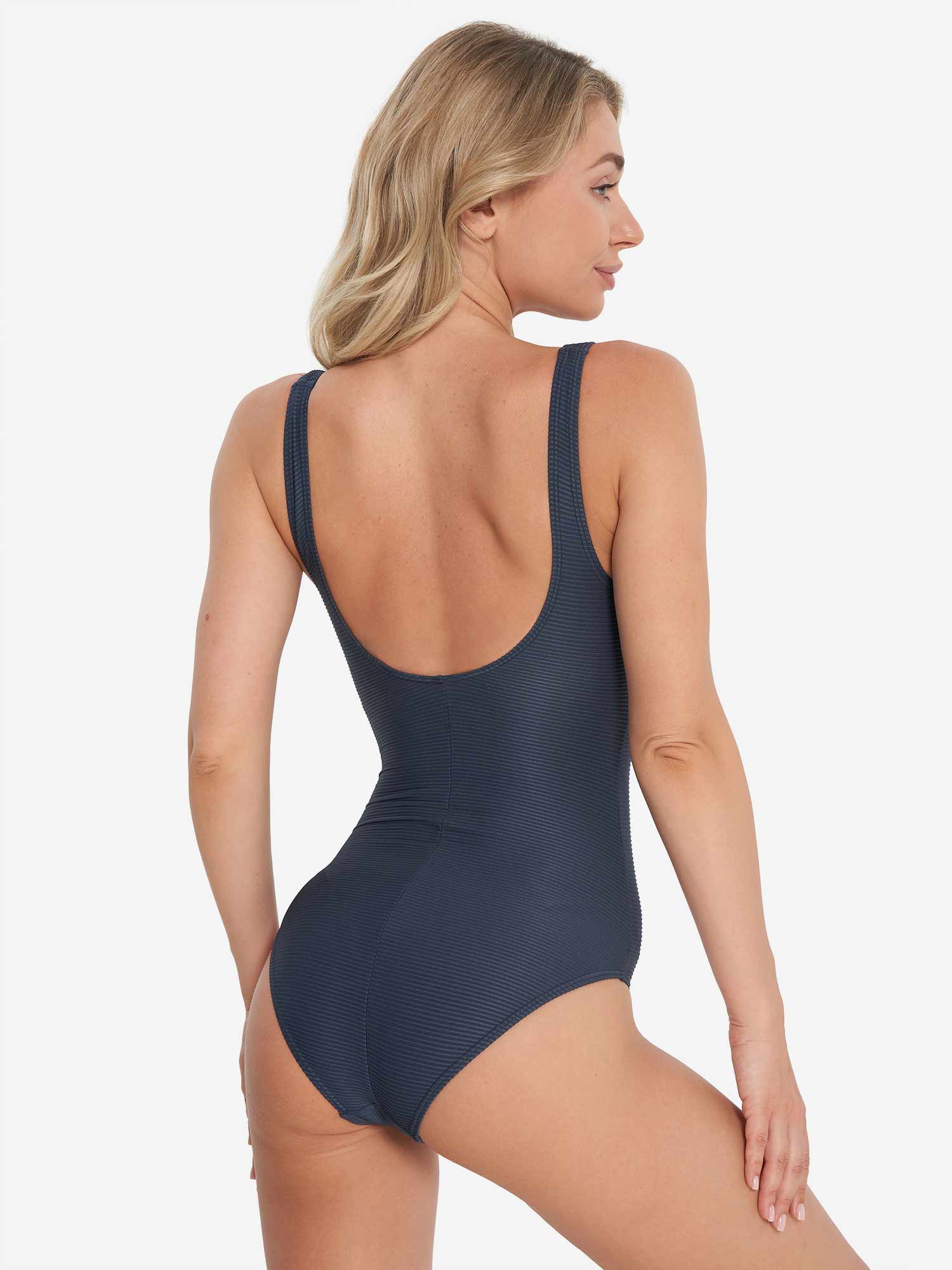 JOSS Цял бански Women's Essentials Textured Swimsuit
