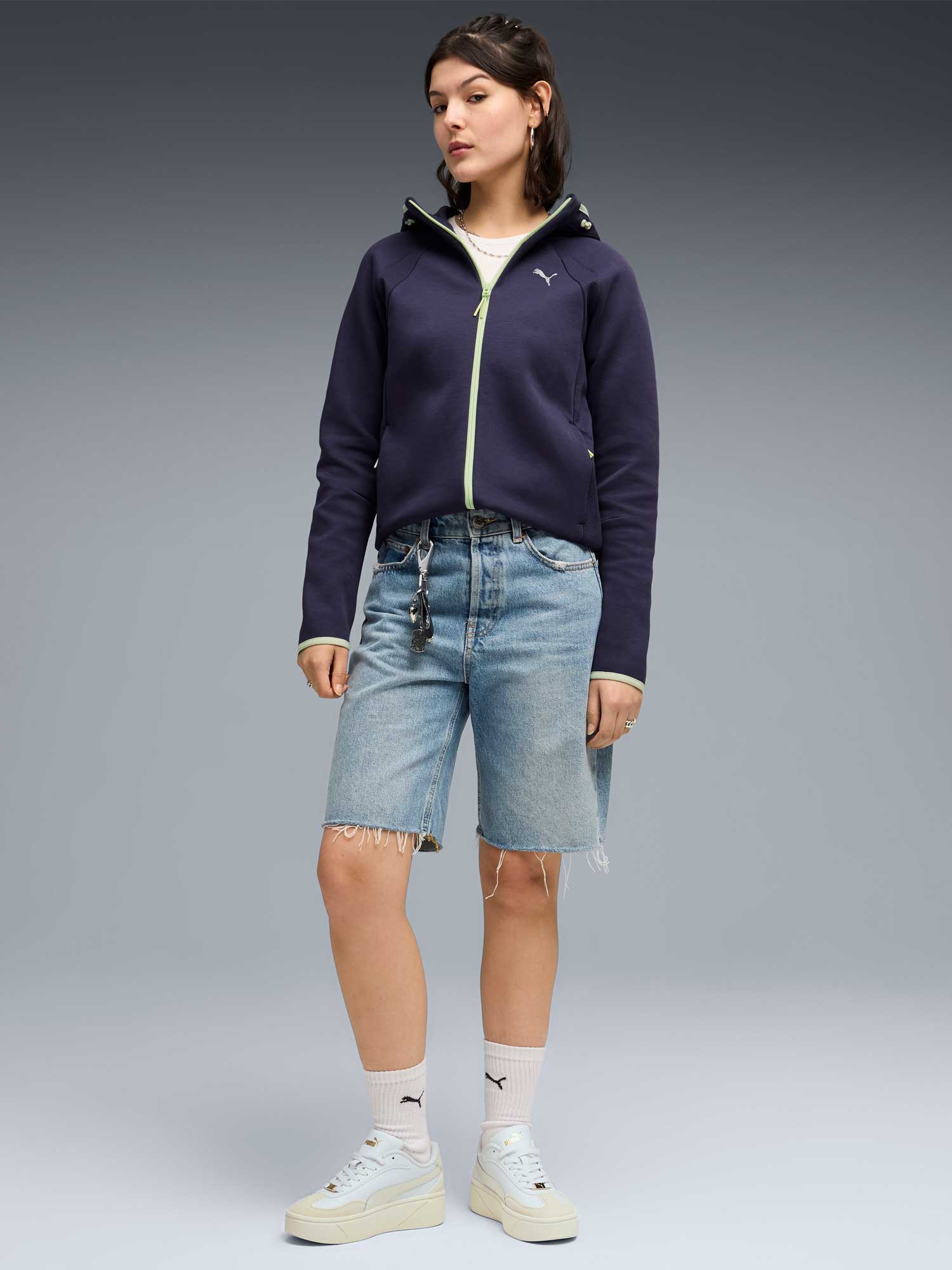 PUMA Суитшърт EVOSTRIPE Full-Zip Hoodie DK