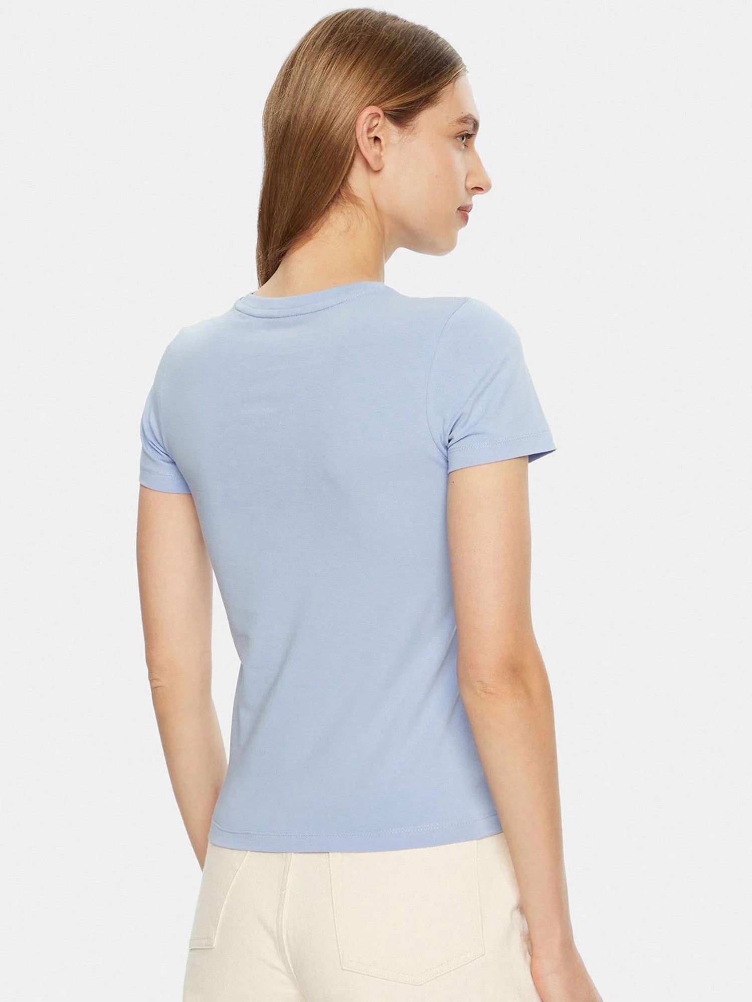 GUESS JEANS Тениска GJ SS CN SLIM LOGO PRINT TEE