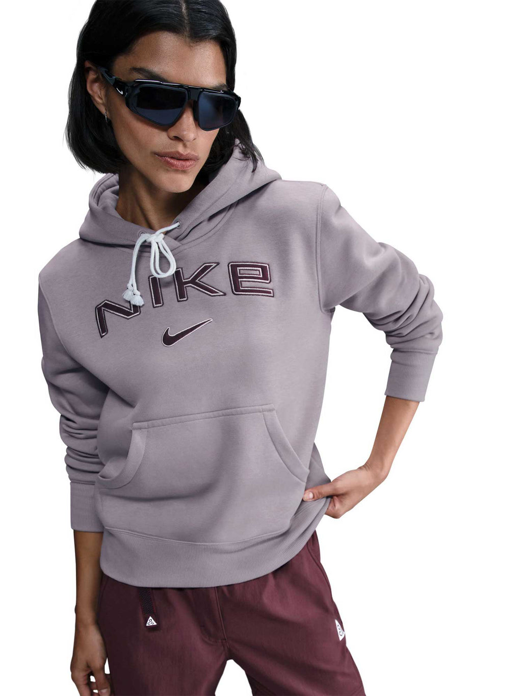 NIKE Суитшърт W NSW PHNX FLC STD PO LOGO HDY