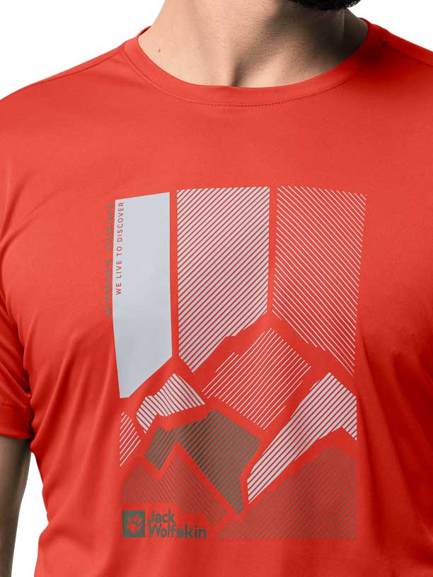 JACK WOLFSKIN Тениска PEAK GRAPHIC T M