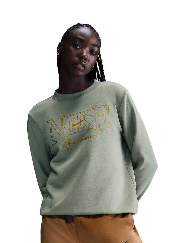 NIKE Блуза W NSW CLUB PO CREW SHINE