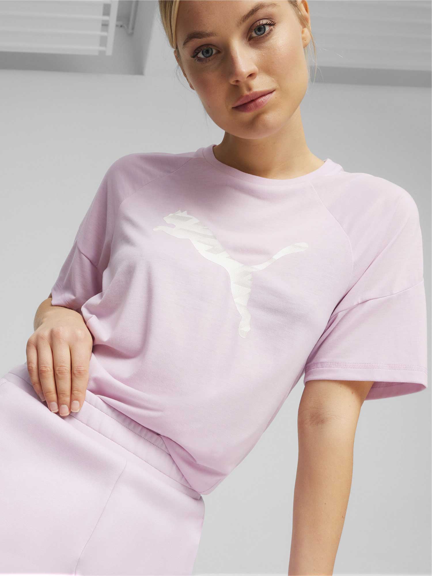 PUMA Спортно долнище EVOSTRIPE High-Waist Pants