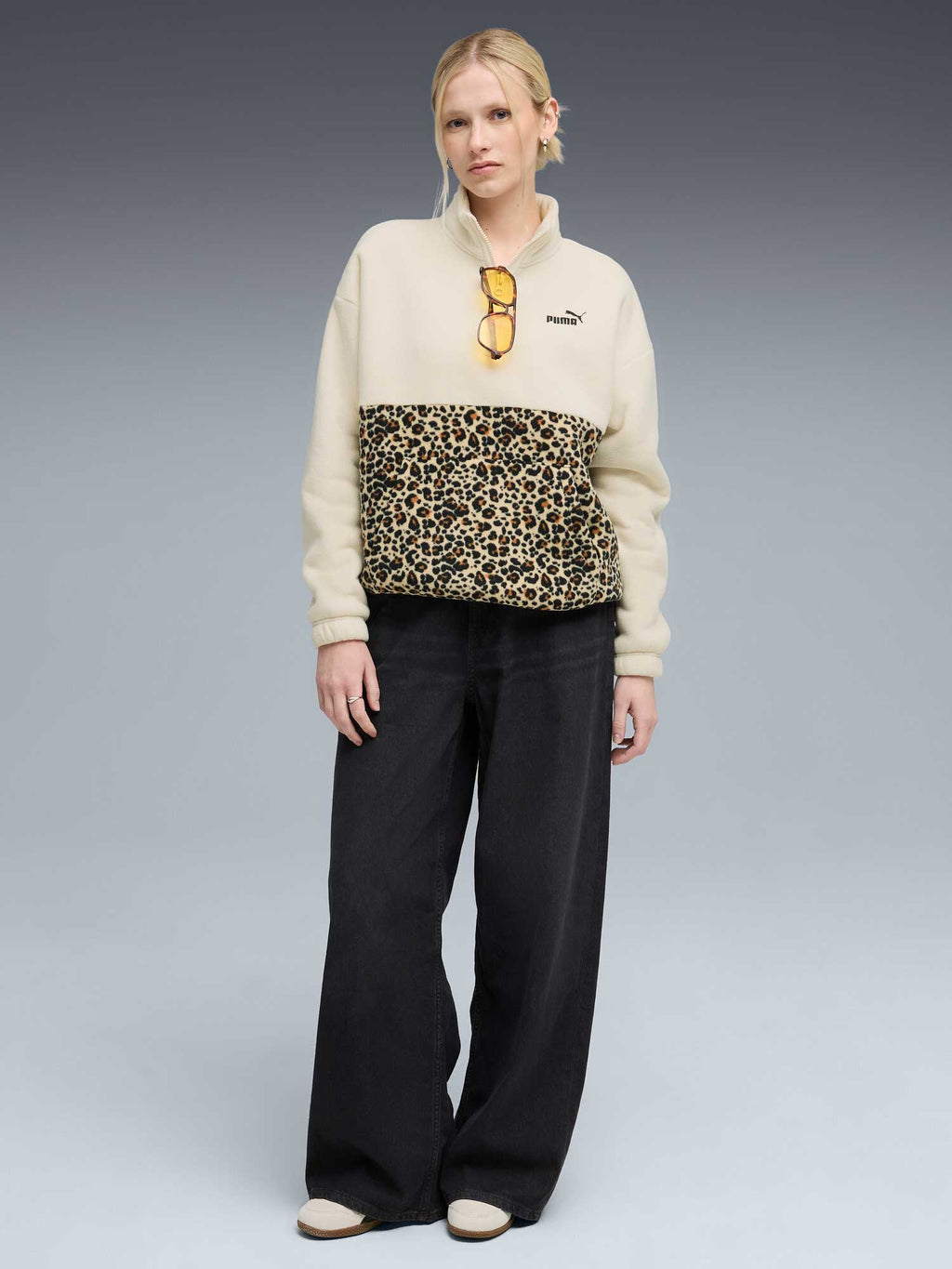 PUMA Полар ESS GRAPHIC Animal Relaxed Half-Zip Crew