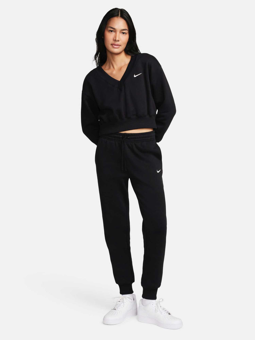 NIKE Спортно долнище W NSW PHNX FLC MR PANT STD
