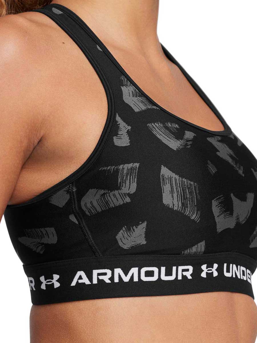 UNDER ARMOUR Спортен сутиен Crossback Mid Print