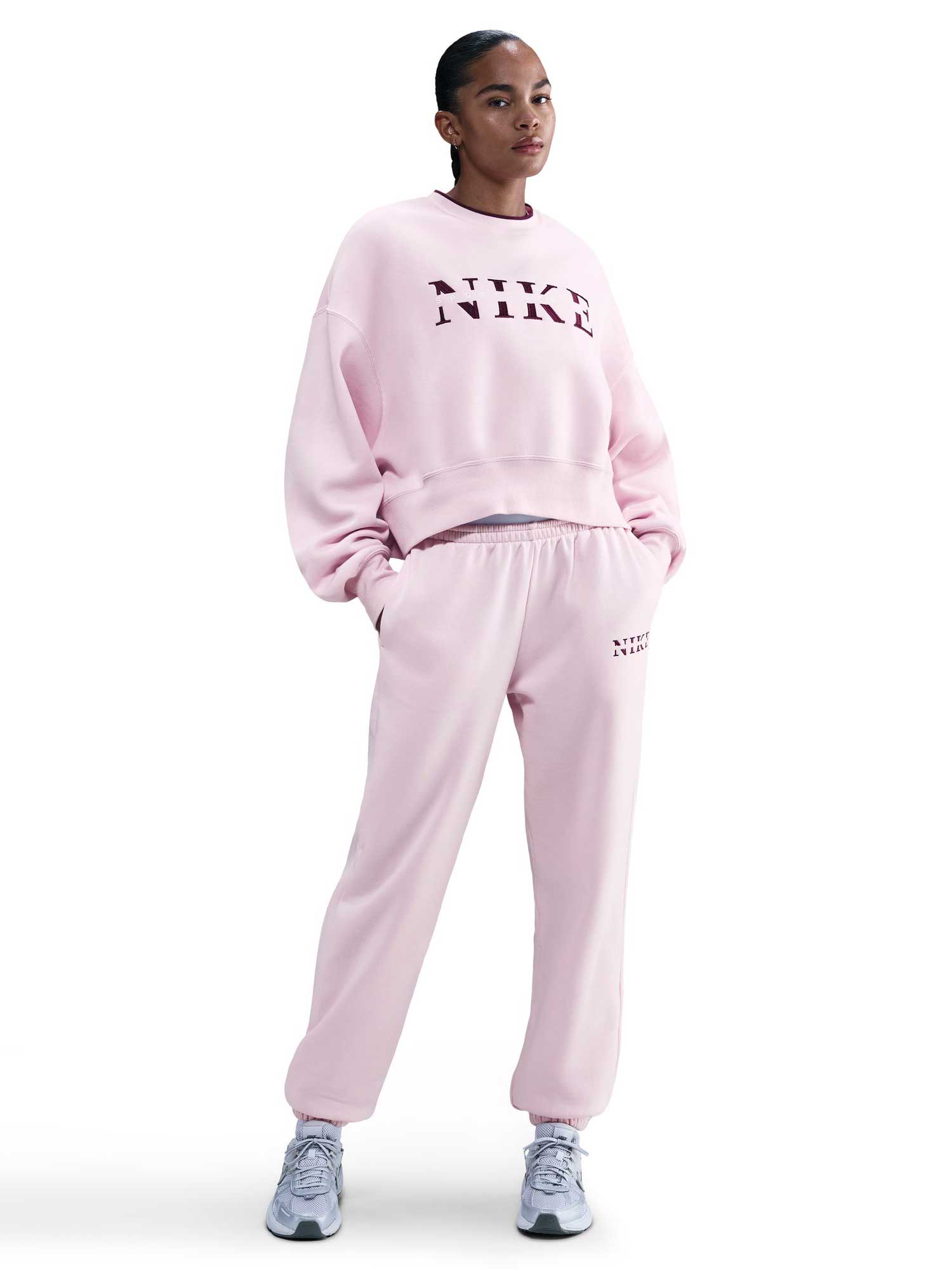 NIKE Спортно долнище W NSW PHNX FLC HR PANT GLS