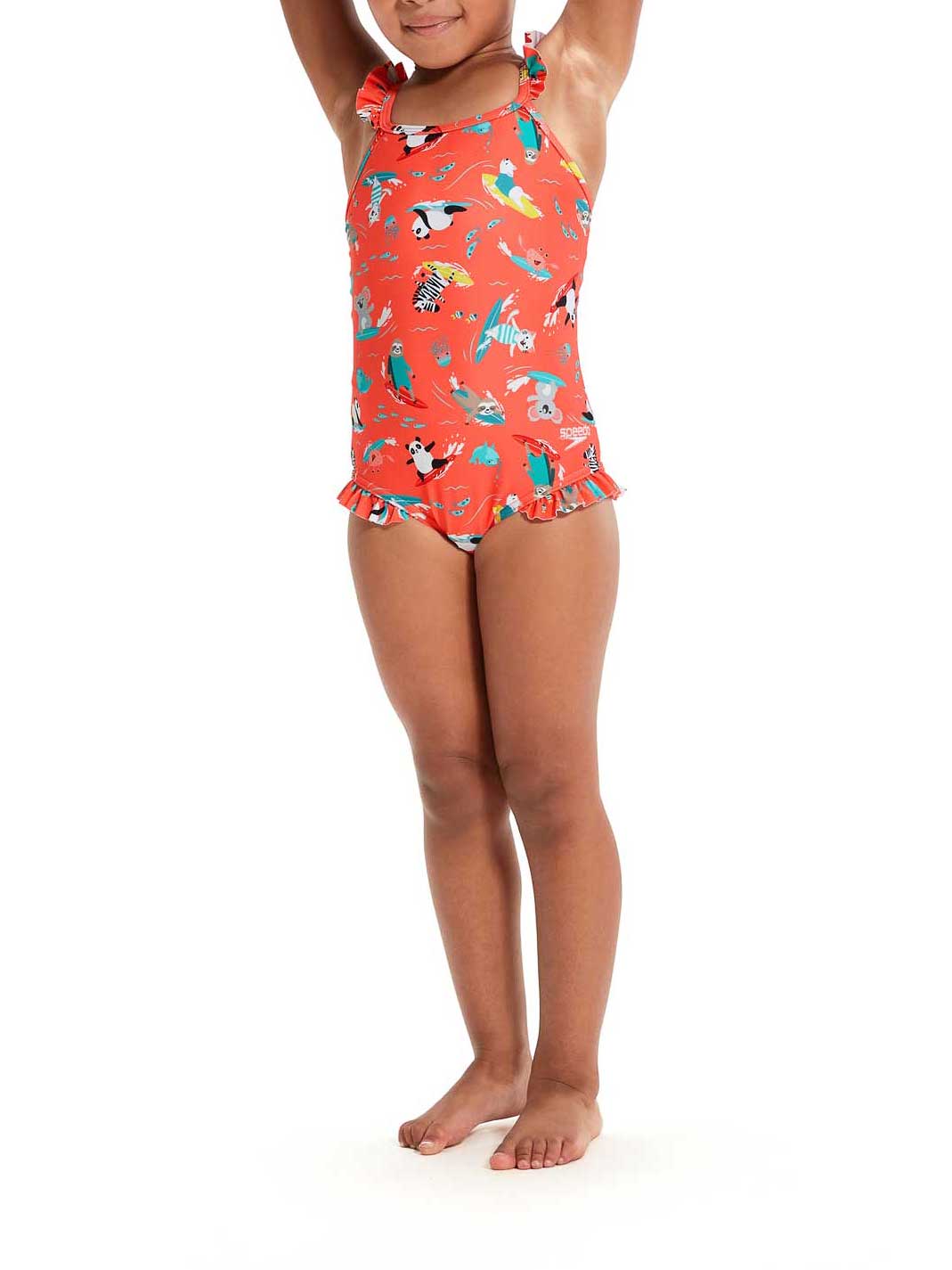 SPEEDO Цял бански GIRLS PLASTISOL PLACEMENT MUSCLEBACK