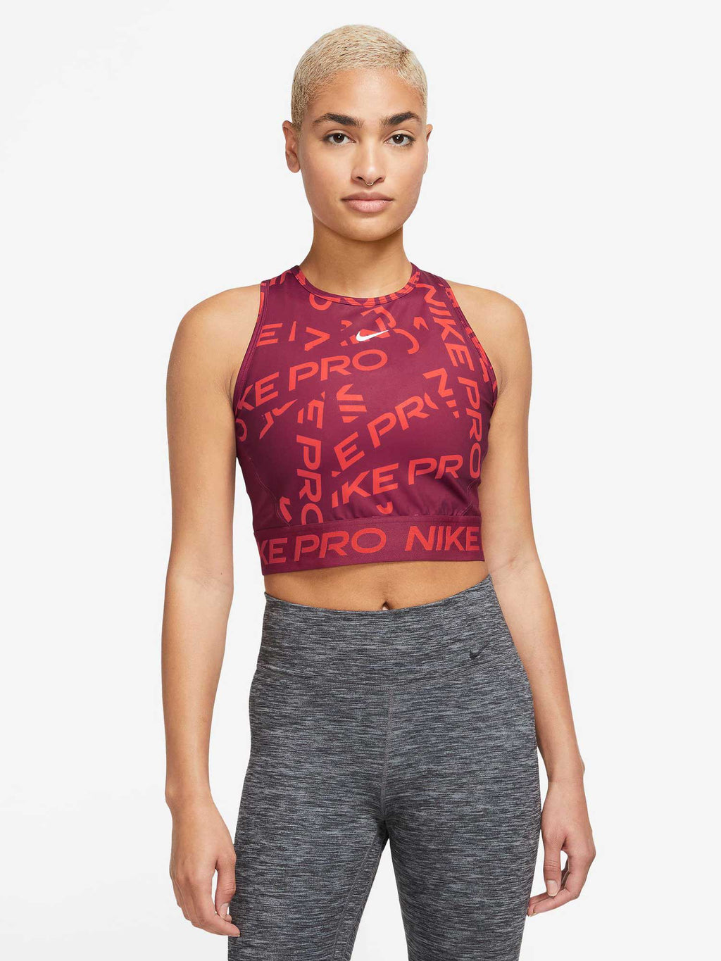NIKE Потник W NP DF CROP TANK AOP