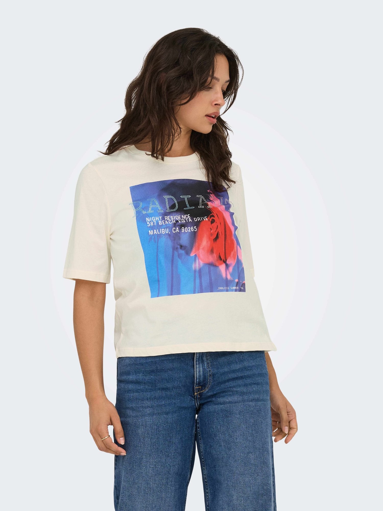 ONLY Тениска ONLHAVANNA LIFE S/S VIBE TOP BOX JRS