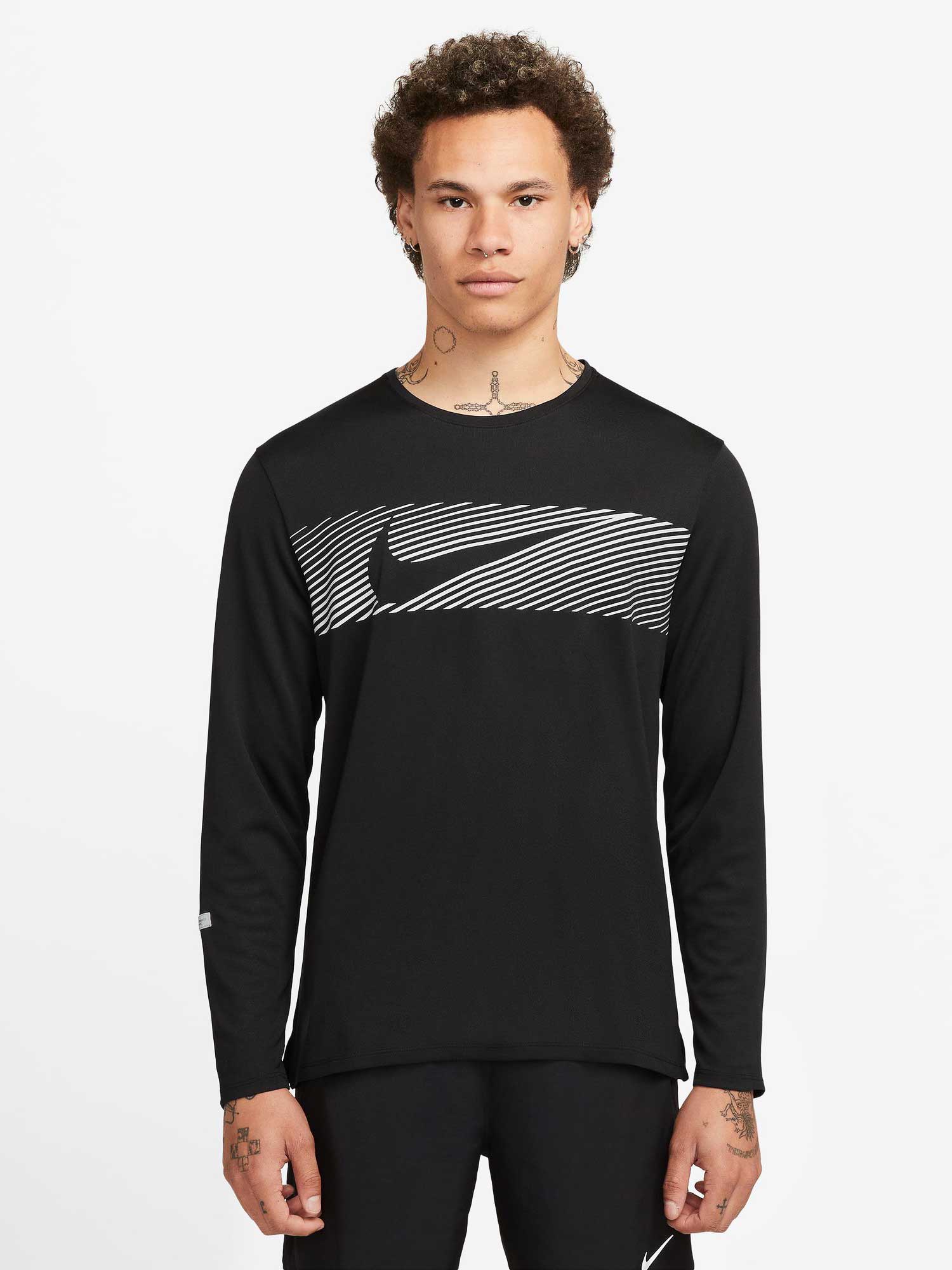 NIKE Блуза M NK DF UV MILER TOP LS FLASH