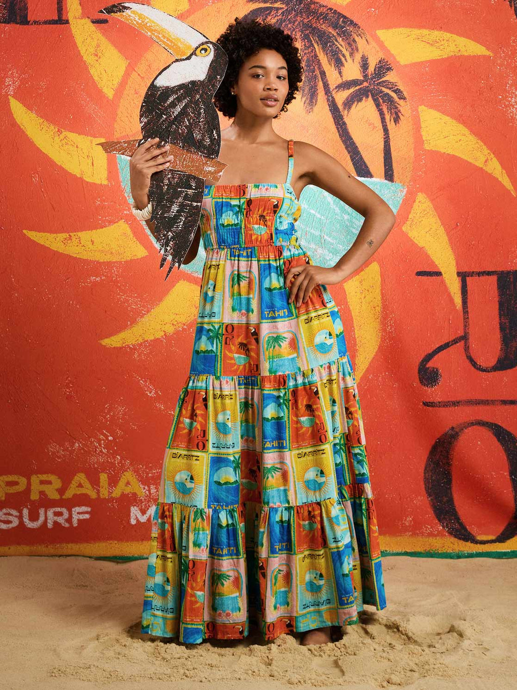 ROXY Рокля ATLAS SUNSHINE COASTLINE MAXI