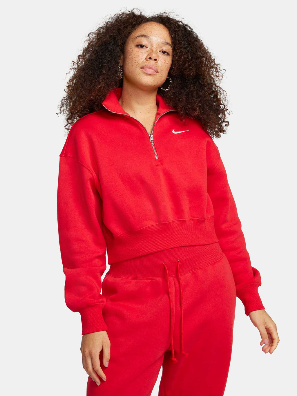 NIKE Блуза W NSW PHNX FLC QZ CROP