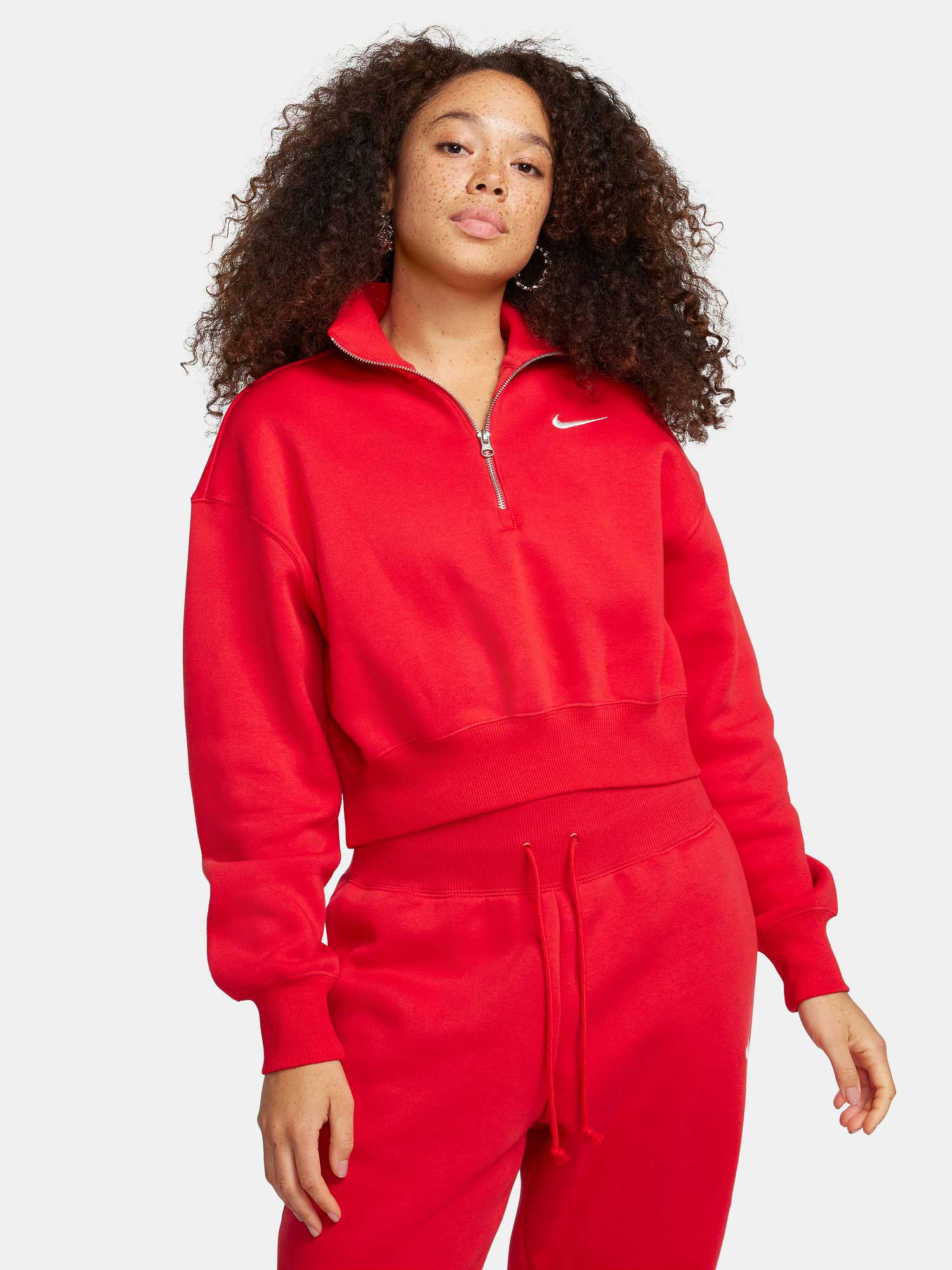 NIKE Блуза W NSW PHNX FLC QZ CROP