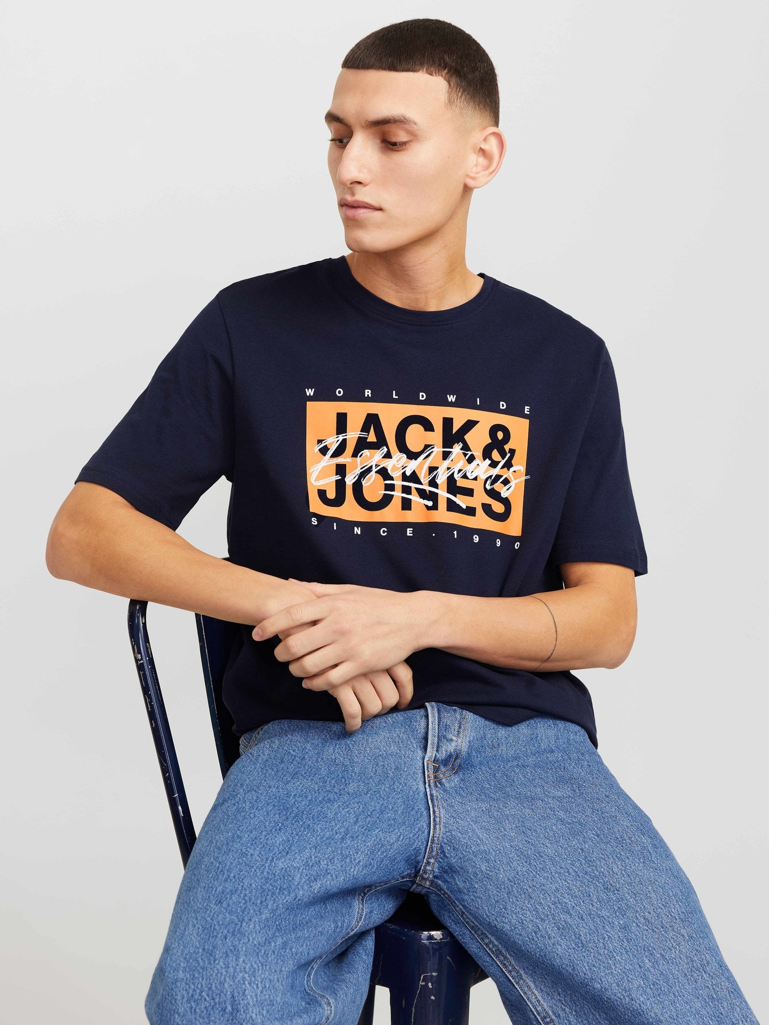 JACK & JONES Тениска JJCOLTON TEE SS CREW NECK LN