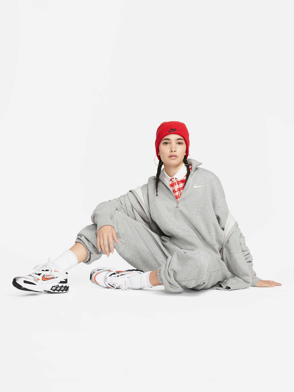 NIKE Блуза W NSW PHNX FLC QZ CROP