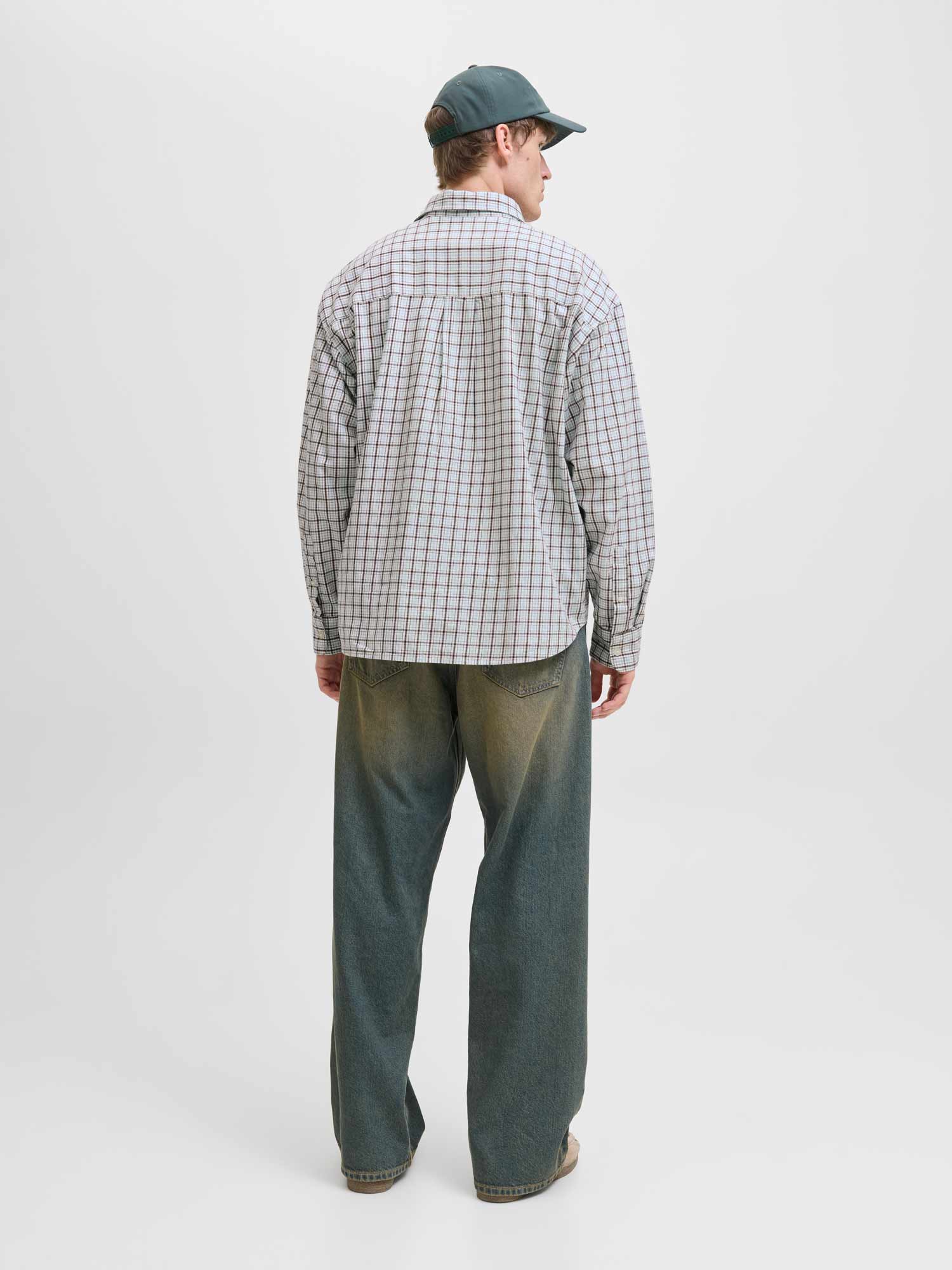 JACK & JONES Риза JORMEADOWS OVERSIZED CHECK SHIRT LS