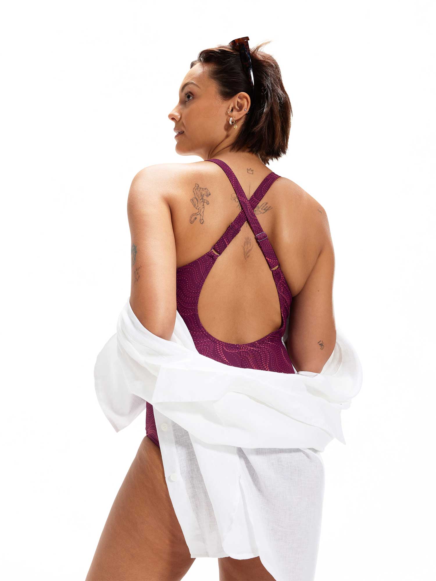SPEEDO Цял бански WOMENS LOGO DEEP U-BACK