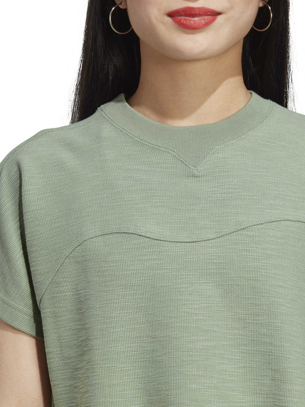 ADIDAS SPORTSWEAR Тениска Lounge Terry Loop Crop Top