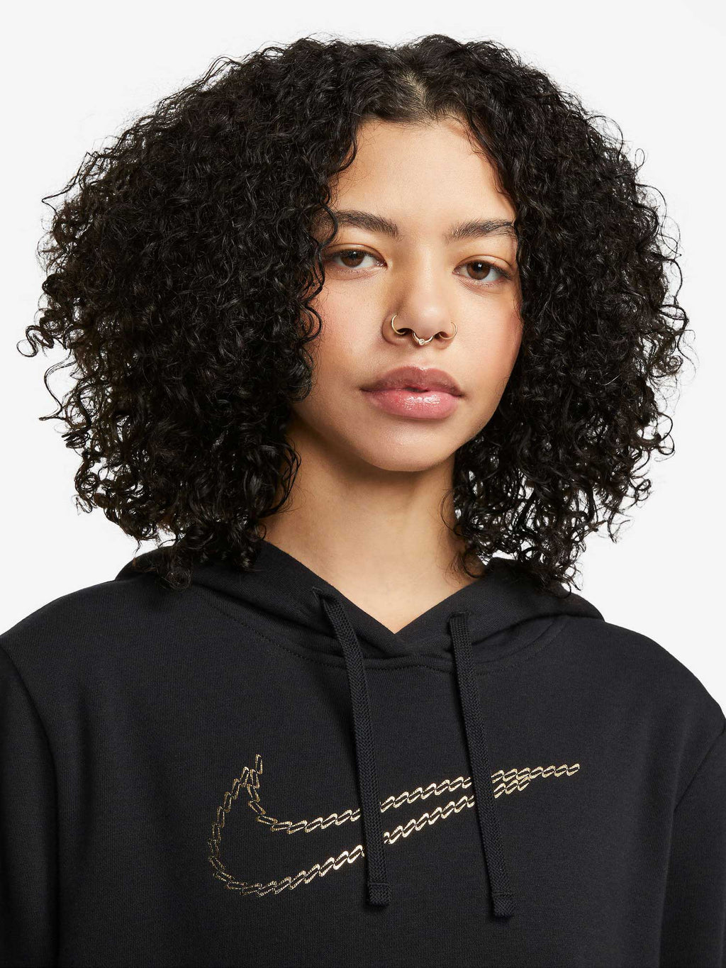 NIKE Суитшърт W NSW PE CLB FLC SHINE OS PO