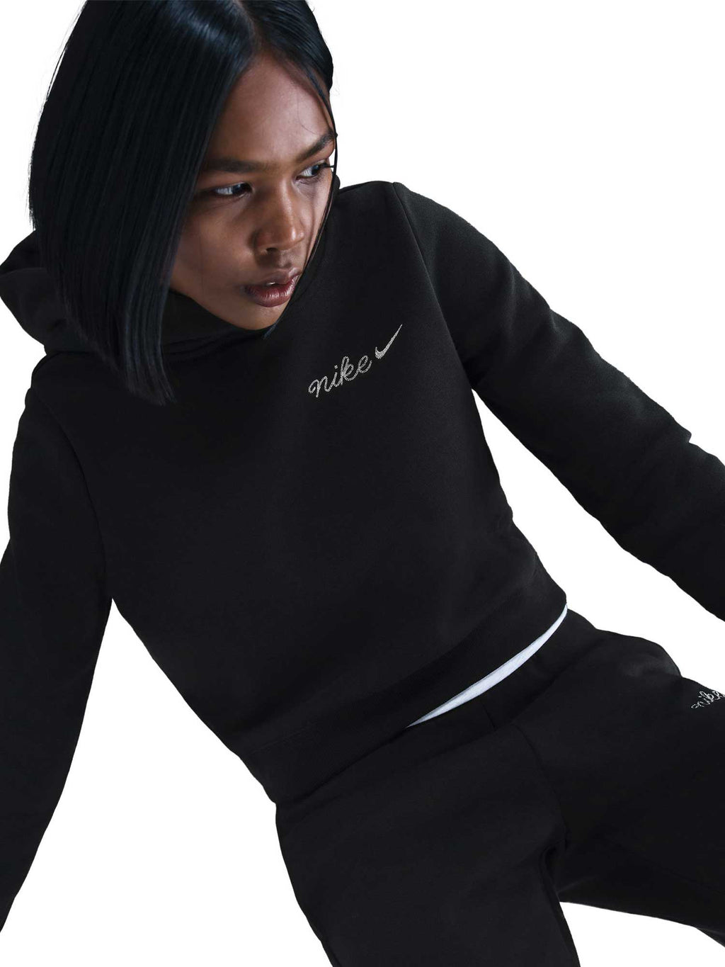 NIKE Суитшърт W NSW PHNX FLC SHRUNKEN HOODIE