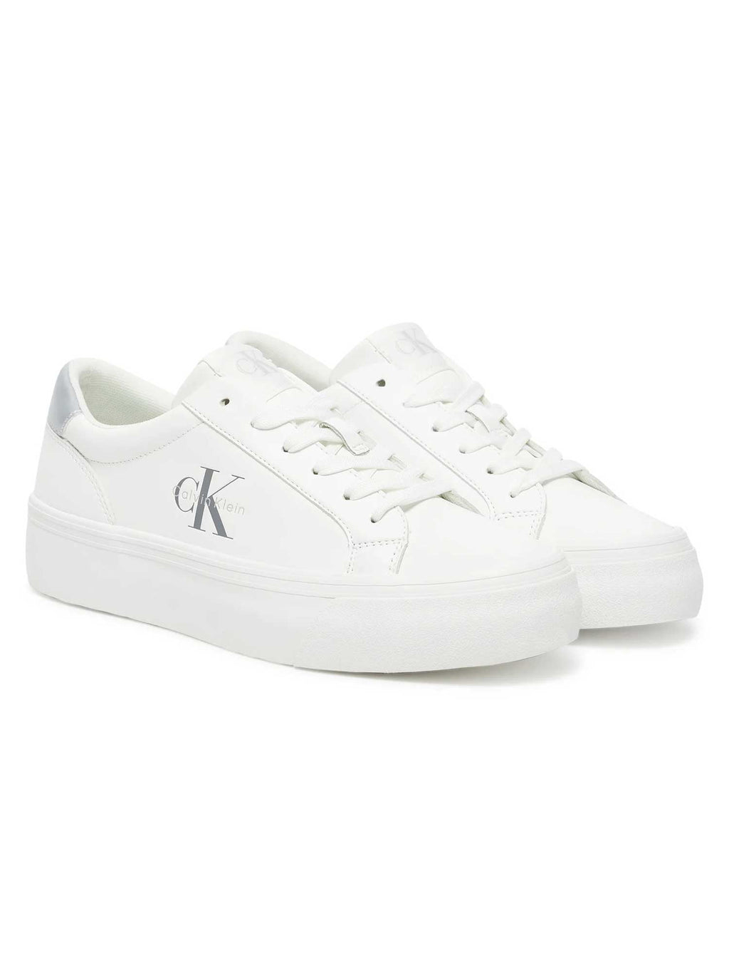 Calvin Klein Jeans Обувки VULC FLATF LTH SILVER LOGO TAG