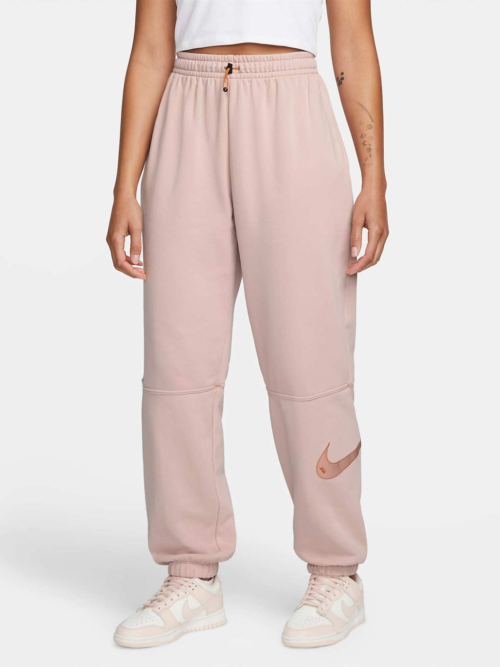 NIKE Спортно долнище W SWSH FLC HR