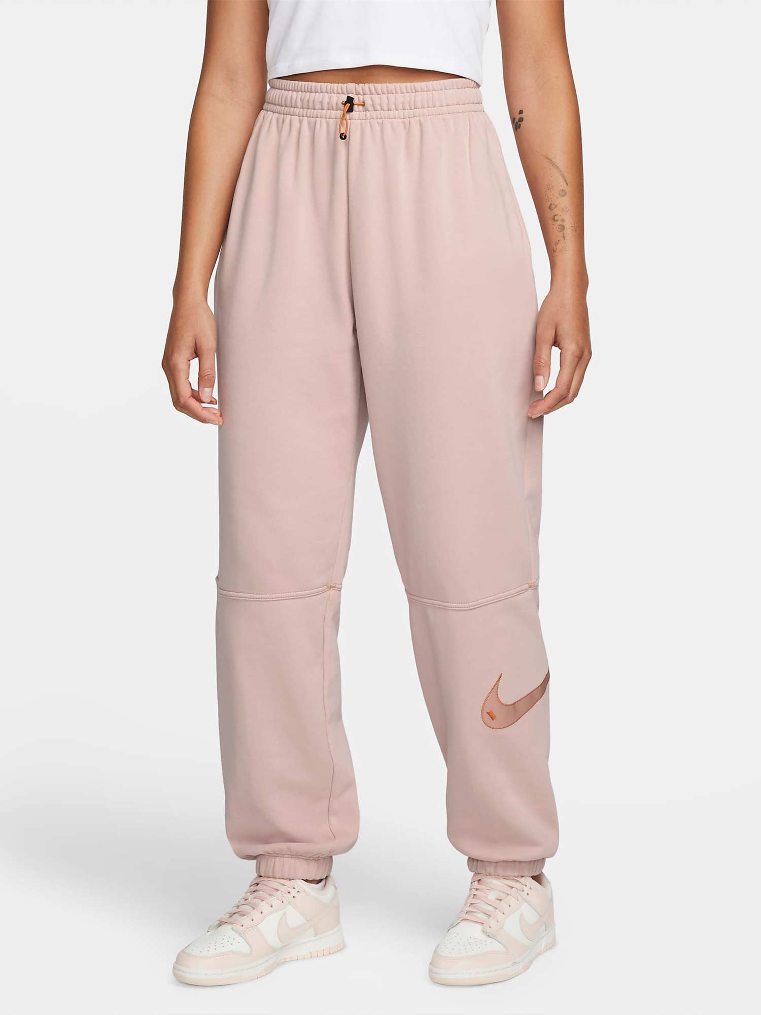 NIKE Спортно долнище W SWSH FLC HR