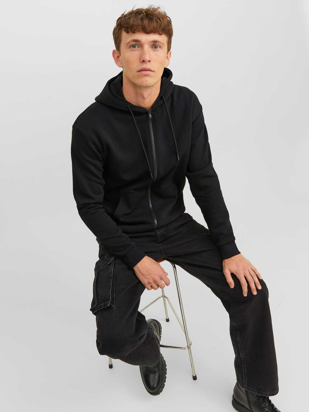 JACK & JONES Суитшърт JJEBRADLEY SWEAT ZIP HOOD NOOS