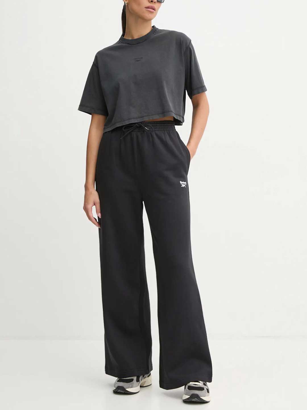 REEBOK Спортно долнище IDENTITY SL FLC WIDE LEG