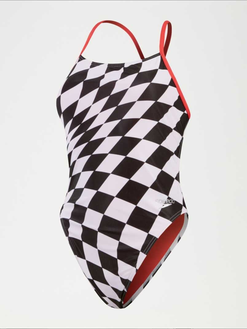 SPEEDO Цял бански WOMENS ALLOVER DIGITAL TIE BACK