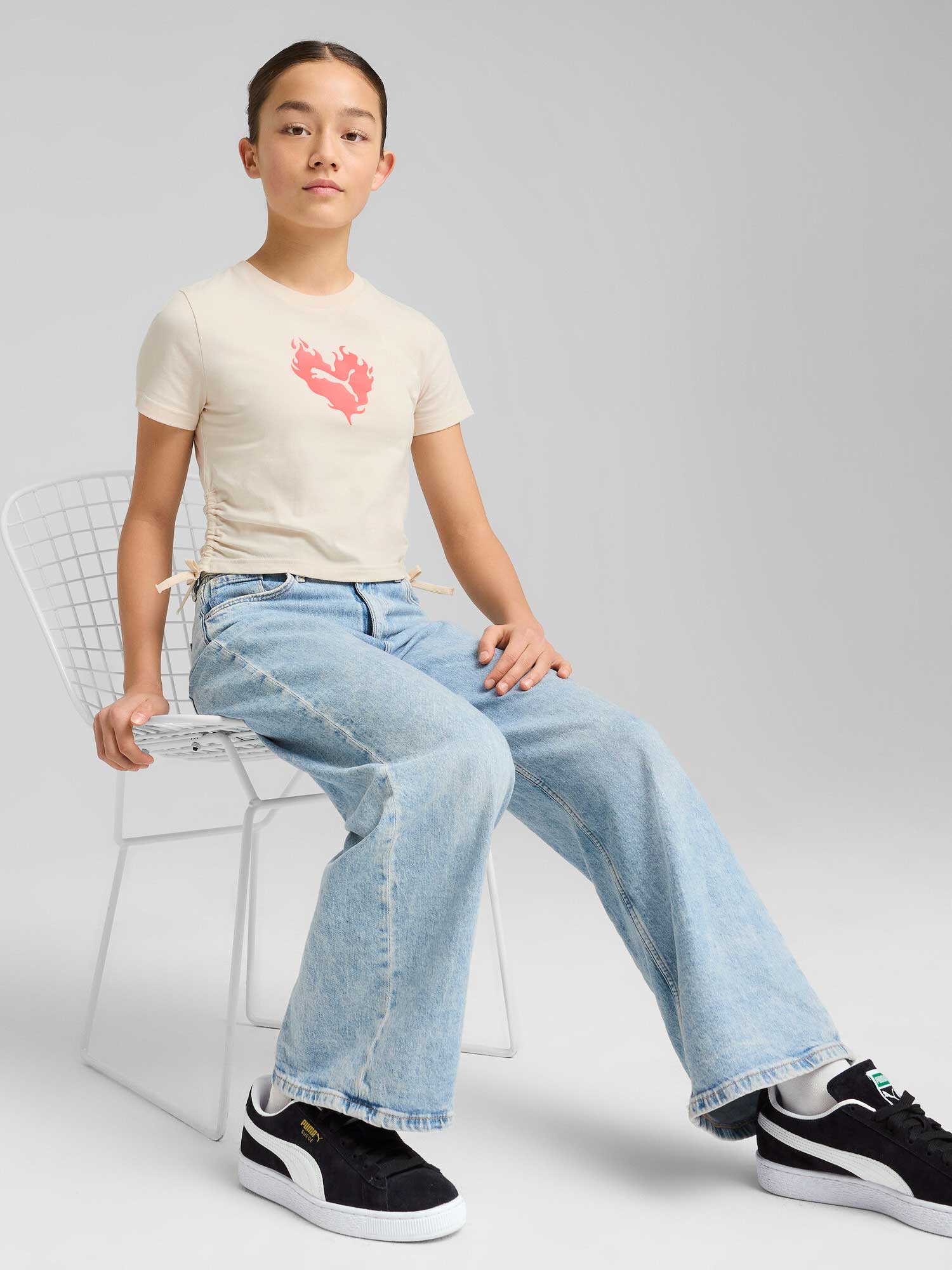 PUMA Тениска ESS FLAMING LOVE Knotted Tee G
