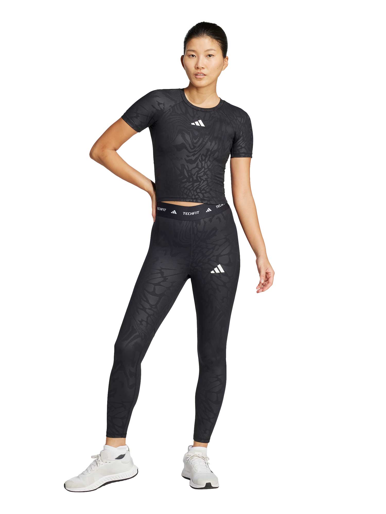 ADIDAS PERFORMANCE Тениска Techfit Printed T-Shirt