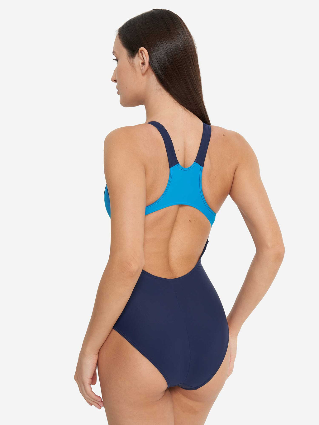 JOSS Цял бански Womens Training Colorblock Swimsuit