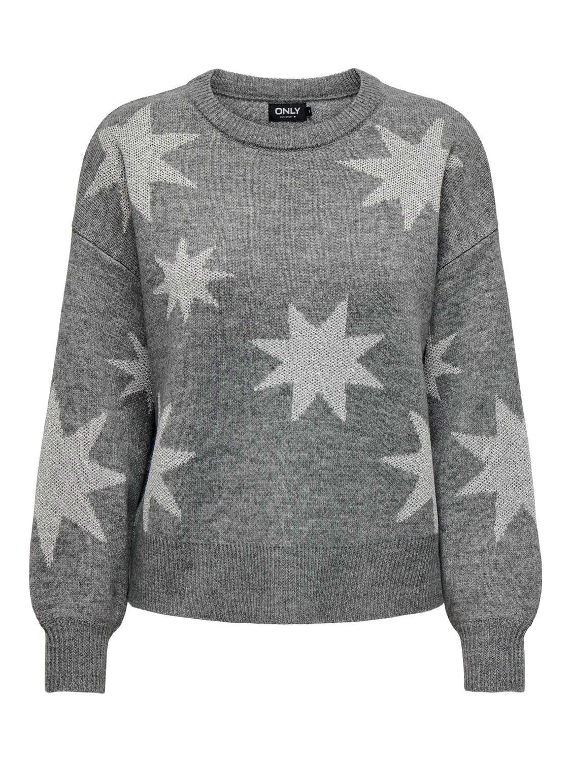 ONLY Пуловер ONLROSIE LS O-NECK GLITTER KNT