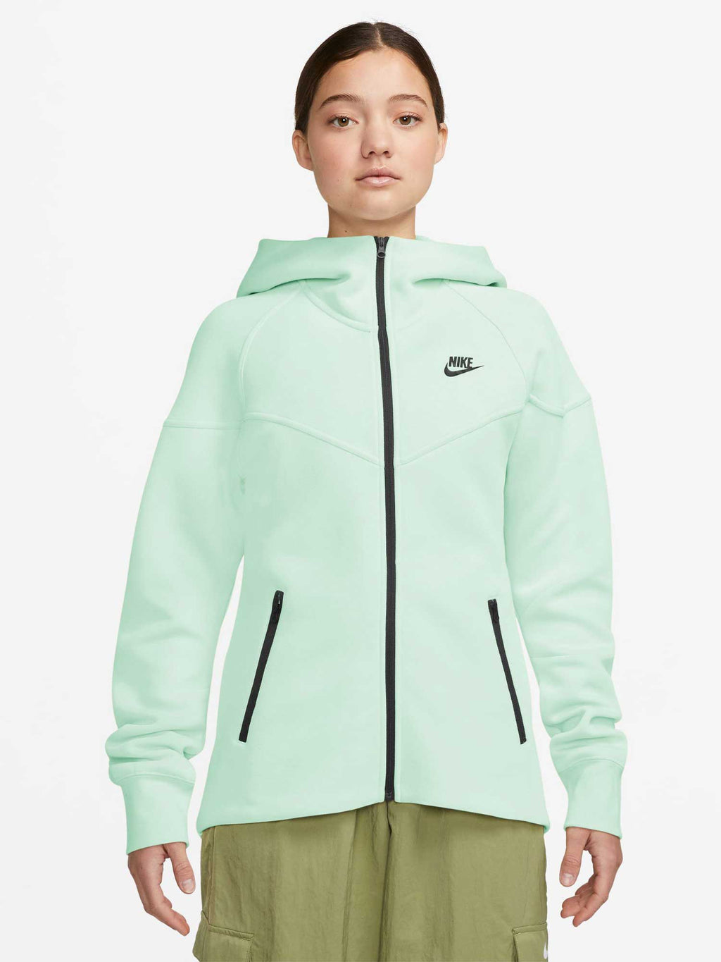 NIKE Суитшърт W NSW TCH FLC WR FZ HDY