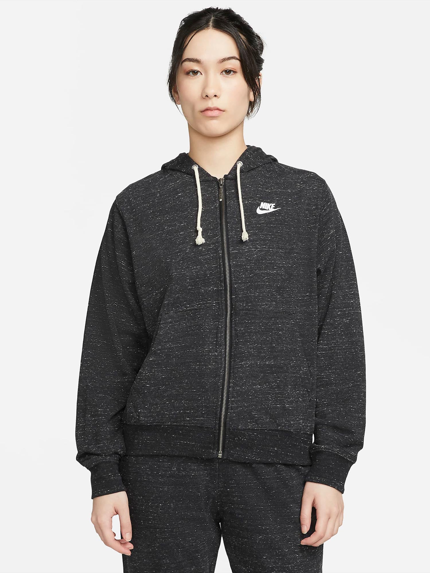 NIKE Суитшърт W NSW GYM VNTG EASY FZ HOODIE