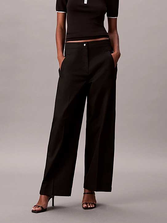 Calvin Klein Jeans Панталон COTTON TWILL AOP LOGO STRIPE P