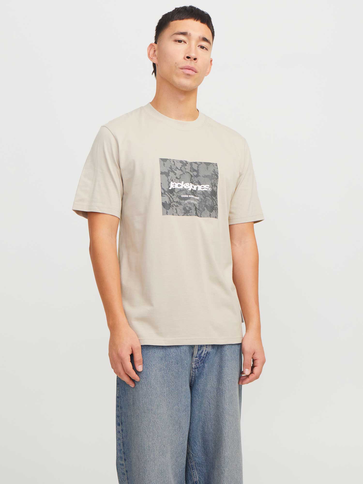 JACK & JONES Тениска JCOTARMAC CAMO FRONT TEE SS CREW NECK LN