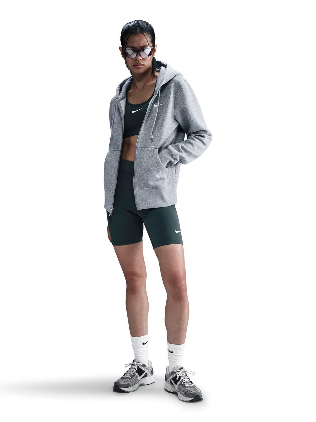 NIKE Суитшърт W NSW PHNX FLC STD FZ HDY
