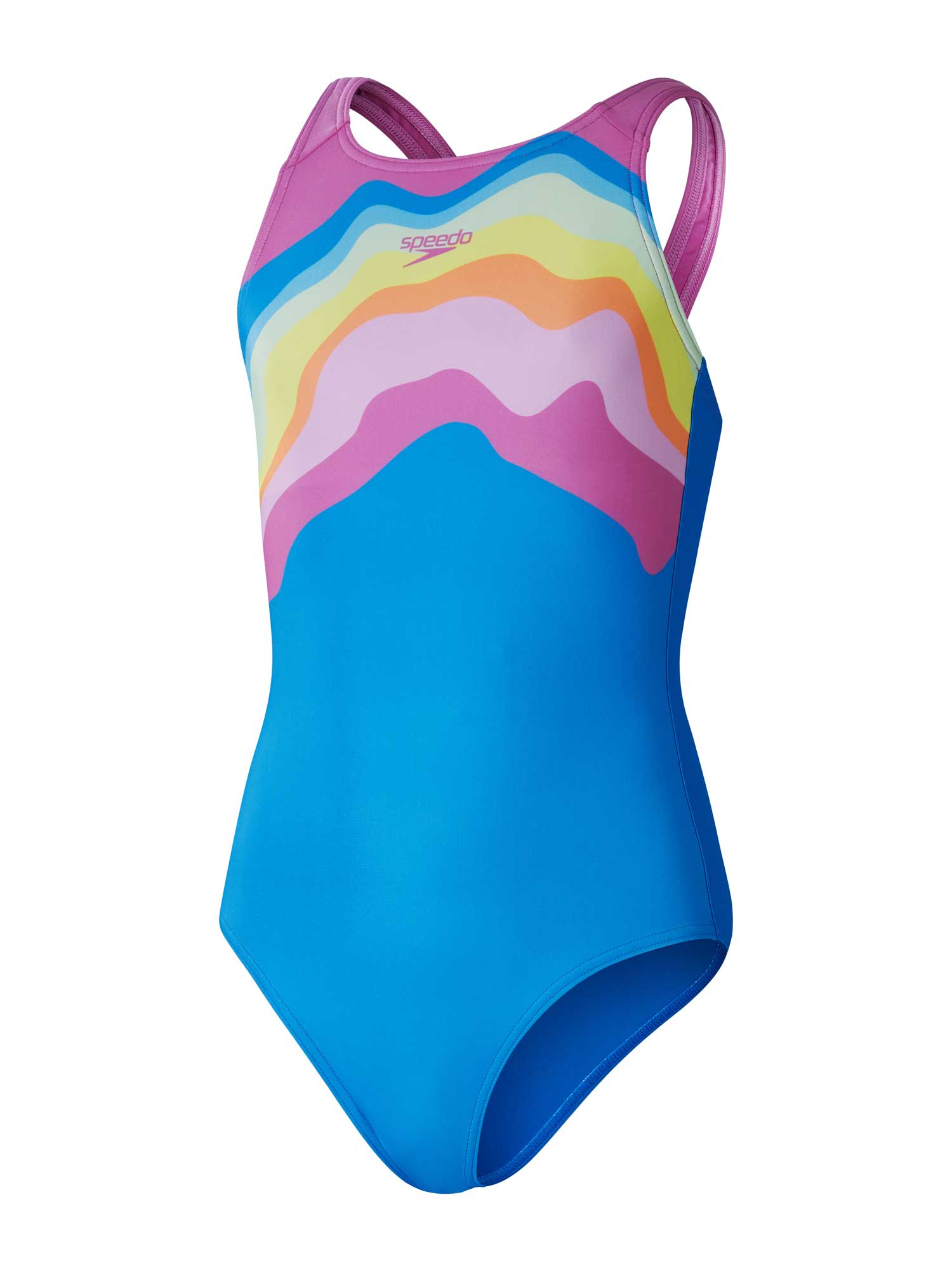 SPEEDO Цял бански GIRLS PRINTED PULSEBACK