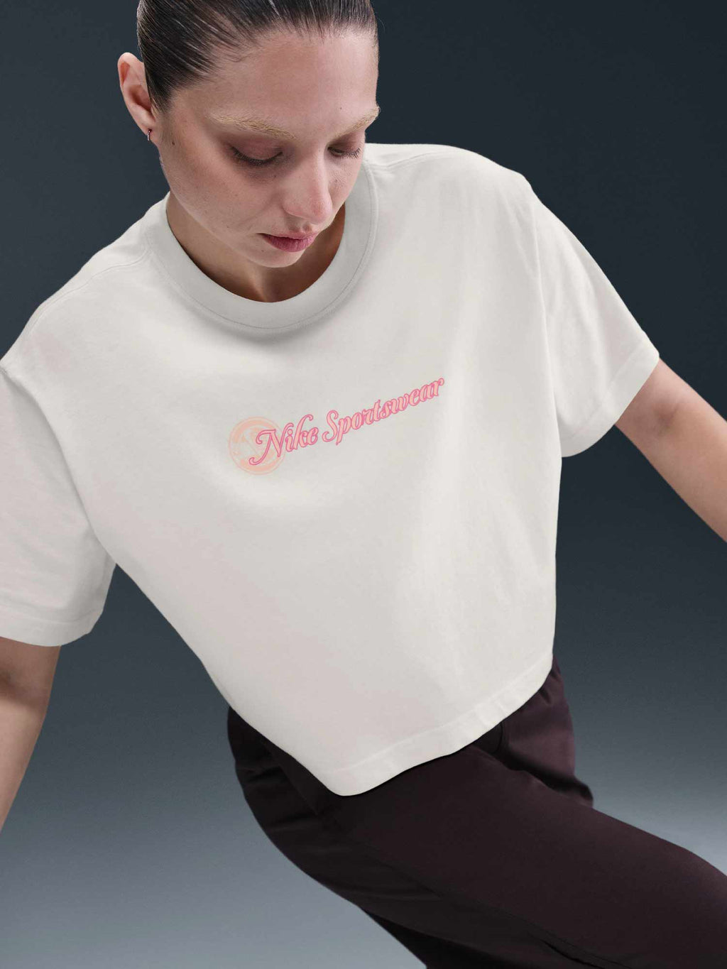 NIKE Тениска W NSW CLUB SS CROP TEE CC
