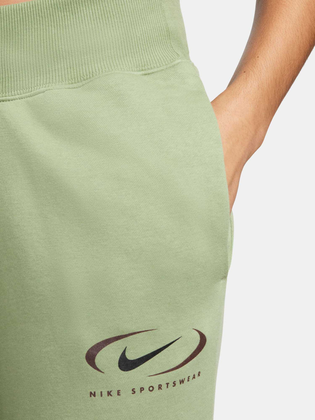 NIKE Спортно долнище W NSW PHNX FLC HR OS PANT PRNT